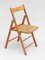 Vintage French Beech Folding Chairs, 1970s, Set of 6, Image 7