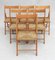 Vintage French Beech Folding Chairs, 1970s, Set of 6 1