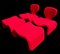 Djinn Chairs and Footstools by Olivier Mourgue for Airborne, 1960s, Set of 4, Image 3