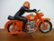Large Vintage Orange Plastic Motorcycle, 1970s 3