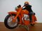 Großes orangefarbenes Vintage Motorrad aus Kunststoff, 1970er 2