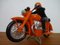 Large Vintage Orange Plastic Motorcycle, 1970s 2