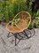 Vintage Garden Chair with Black Painted Metal Pipe Frame and Bamboo Seat Shell, 1960s 2