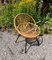 Vintage Garden Chair with Black Painted Metal Pipe Frame and Bamboo Seat Shell, 1960s 6