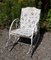 Vintage Garden Swing Chair with Decorated White Painted Metal Frame, 1970s 2