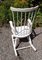 Rocking Chair Vintage avec Haut Dossier en Hêtre Peint en Blanc, 1970s 5