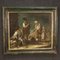 French Artist, Genre Scene with Characters, 1780, Oil on Canvas, Framed 8