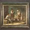 French Artist, Genre Scene with Characters, 1780, Oil on Canvas, Framed 1