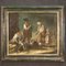 French Artist, Genre Scene with Characters, 1780, Oil on Canvas, Framed, Image 1