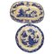 French Chinese Faience Dish and Plate by Jules Vieillard, Set of 2 1