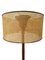 Wood Floor Lamp with Vienna Straw Lampshade, Italy, 1950s 2