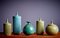 Récipients en Céramique avec Couvercle et Vase Vert par Tom McMillin, États-Unis, 1960s, Set de 5 2