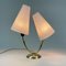 Double Arm Brass Table Lamp, Sweden, 1950s 11