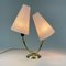 Double Arm Brass Table Lamp, Sweden, 1950s, Image 11