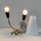 Messing Tischlampe mit zwei Armen, Schweden, 1950er 9