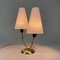 Double Arm Brass Table Lamp, Sweden, 1950s 7