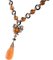 Rose Gold and Silver Necklace with Topaz, Onyx, Emerald & Diamond 2