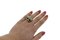 Dome Gold Ring with Diamonds, Tsavorite & Grey Stones, Image 5