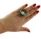 Weiße Steine, Saphire Rubine Smaragde Diamanten Stein Roségold Silber Ring 6