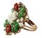 Bague Argent Pierres Blanches, Saphirs Rubis Emeraudes Diamants Pierre Or Rose 2