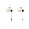 Model 238/1 Lamp with Switch Black Mount by Gino Sarfatti, Set of 2 2