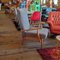 Vintage Armchair with New Grey and Orange Upholstery 5
