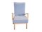 Vintage Sessel mit Bezug in New Grey & Orange 1