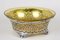 20th Century Art Nouveau Silver Basket with Amber Colored Glass Bowl, 1900s, Image 6
