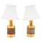 Golden Ceramic Table Lamps by Bitossi, Italy, 1970s, Set of 2 2