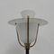 Vintage Stehlampe mit Glasschirm & perforiertem Stahlschirm, 1960er 7