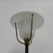 Vintage Standing Floor Lamp with Glass Shade and Perforated Steel Shade, 1960s 2