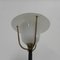 Vintage Stehlampe mit Glasschirm & perforiertem Stahlschirm, 1960er 2