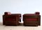 Armchairs in Red Leather, Finland, 1970s, Set of 2 6