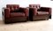 Cubic Seating Group in Red Leather, Finland, 1970s, Set of 3, Image 4