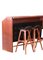 Danish Cocktail Bar in Teak and Button-Upholstered Front, 1950s, Image 3