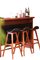 Danish Cocktail Bar in Teak and Button-Upholstered Front, 1950s, Image 19