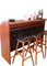 Danish Cocktail Bar in Teak and Button-Upholstered Front, 1950s, Image 15