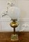 Victorian Reeded Column Brass Oil Lamp, 1880s 1