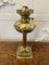 Victorian Reeded Column Brass Oil Lamp, 1880s 4