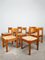 Vintage Oak and Rush Chairs by Charlotte Perriand, 1960s, Set of 7 3
