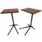 Mid-Century Industrial Table with Iron Legs and Embedo Lid, Set of 2, Image 2