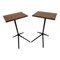 Mid-Century Industrial Table with Iron Legs and Embedo Lid, Set of 2 8