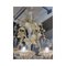 Lampadario Ca Rezzonico dorato, motivo floreale in vetro di Murano, Immagine 4