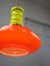 Mid-Century Eclectic Neon Glass and Brass Pendant Lamp, Image 10