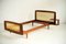 French Bed in Mahogany and Rattan by Roger Landault for Ligne Roset, 1960, Image 1