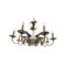 Brunish-Silver Florentine Wrought Iron Chandelier by Simoeng 1