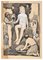 Gustave Bourgogne, Scena di campagna, Tecnica mista su carta, anni '40, Immagine 1