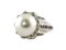 14 Kt White Gold Ring with Diamonds and South-Sea Pearl, Image 2