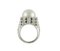 14 Kt White Gold Ring with Diamonds and South-Sea Pearl, Image 5
