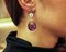 White Gold Drop Earrings with Amethysts and Emeralds, Set of 2, Image 7